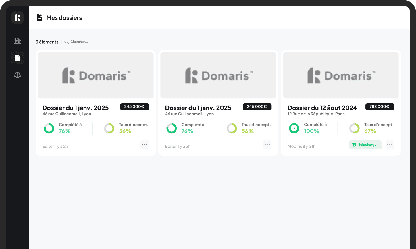 Aperçu du pipeline Domaris